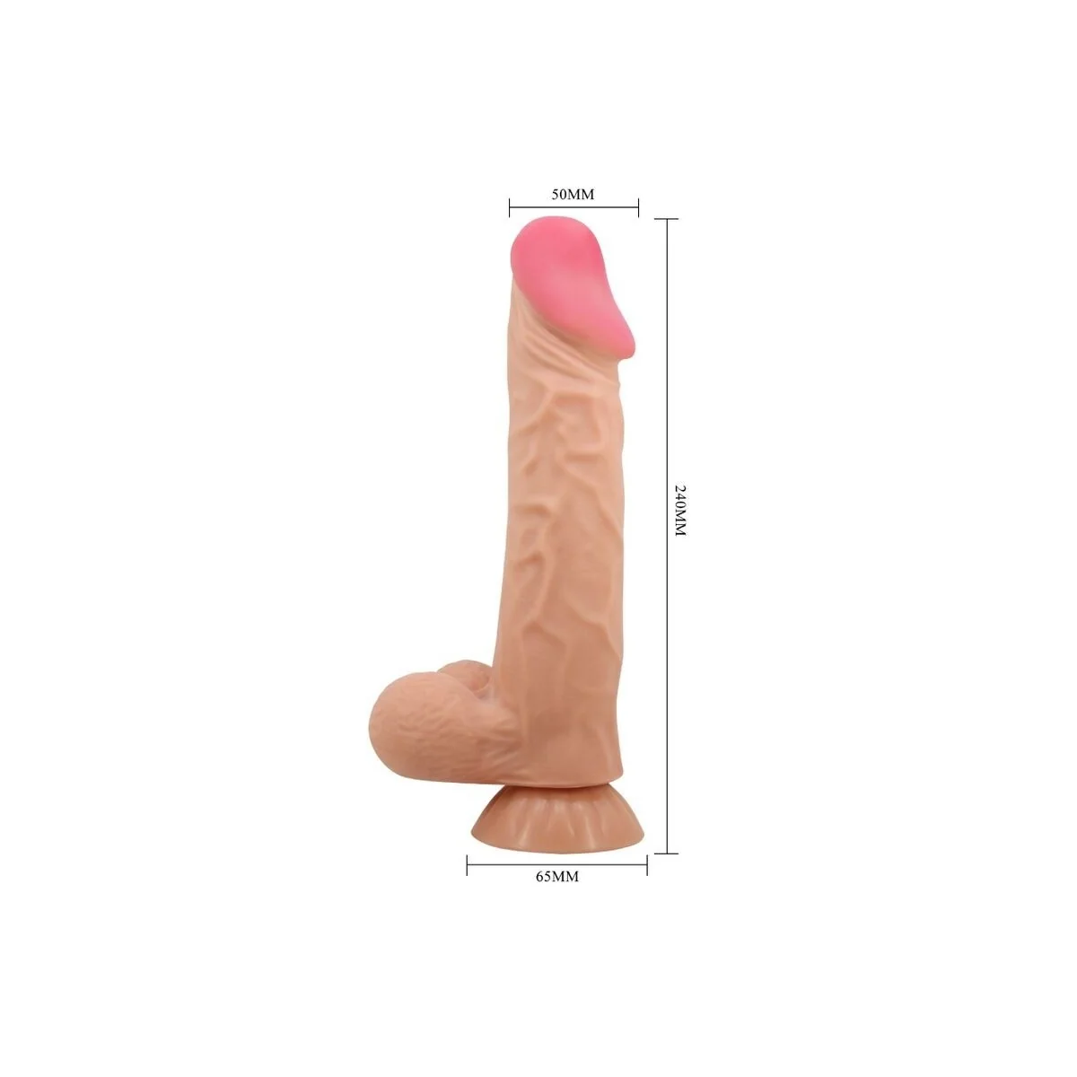 Sliding Skin Series realistischer Dildo mit Sliding Skin Saunapf mit Fernbedienung Fleisch 24 cm von Pretty Love High Grade kaufen | Fesselliebe