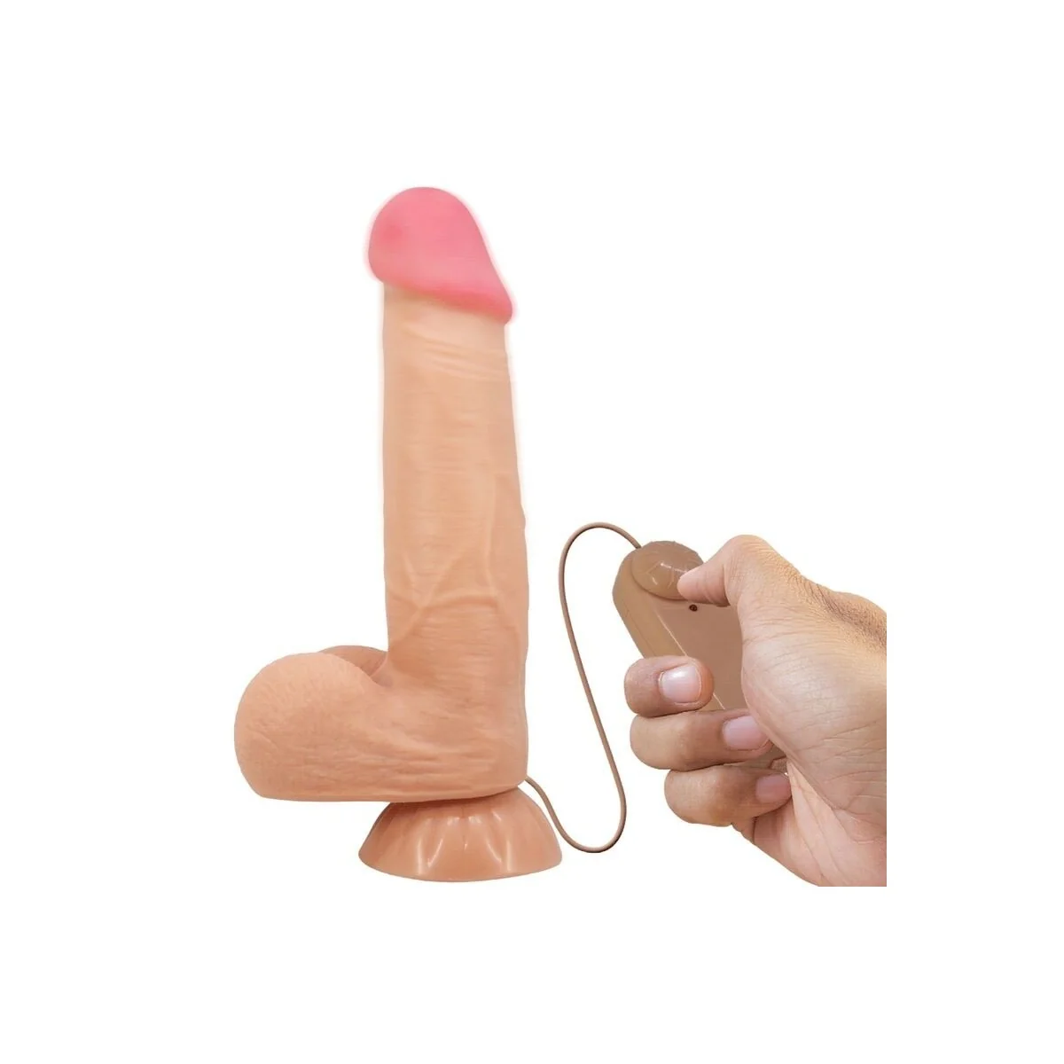 Sliding Skin Series realistischer Dildo mit Sliding Skin mit Fernbedienung Saugnapfleisch 21,8 cm von Pretty Love High Grade kaufen | Fesselliebe