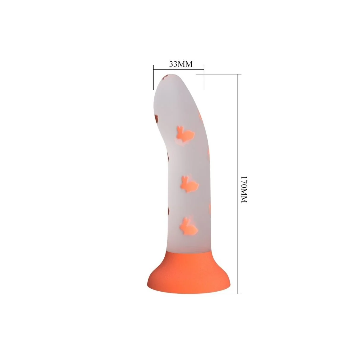 Magischer Nacht-Dildo ohne Vibration Leuchtendes Orange von Pretty Love Flirtation kaufen | Fesselliebe