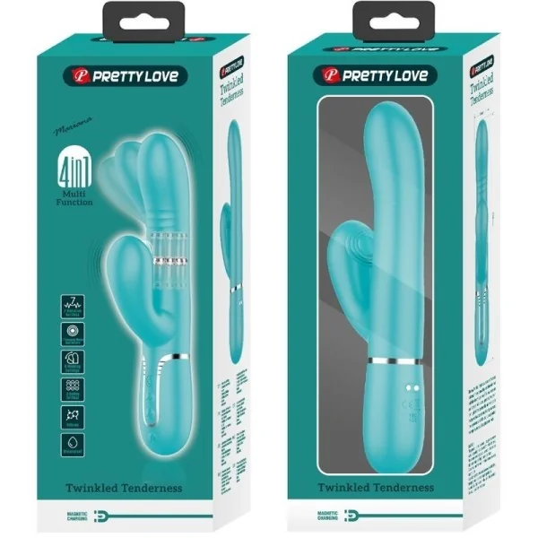 Multifunktions-G-Spot-Vibrator Aqua Grün von Pretty Love Flirtation kaufen | Fesselliebe