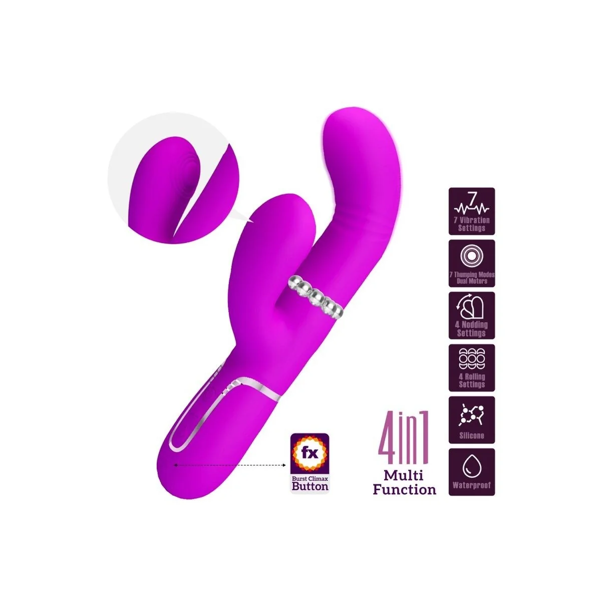 Multifunktions-G-Spot-Vibrator Fuchsia von Pretty Love Flirtation kaufen | Fesselliebe