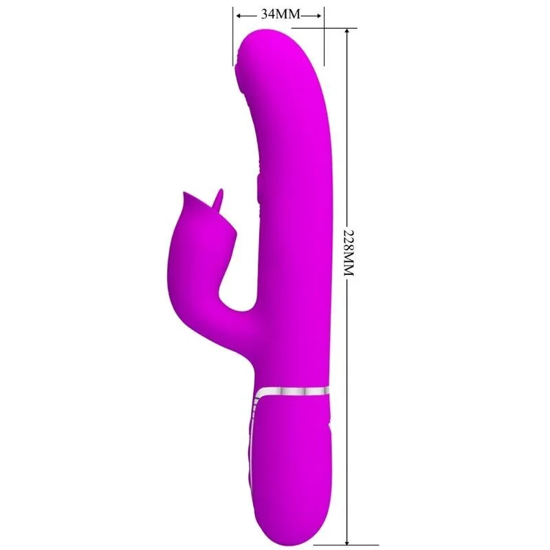 Kaninchenvibrator mit Leckendem Fuchsia von Pretty Love Flirtation kaufen | Fesselliebe 2