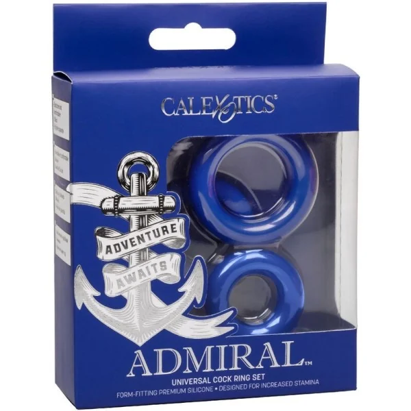 Admiral Cock Ring Set Blau von Calexotics kaufen | Fesselliebe