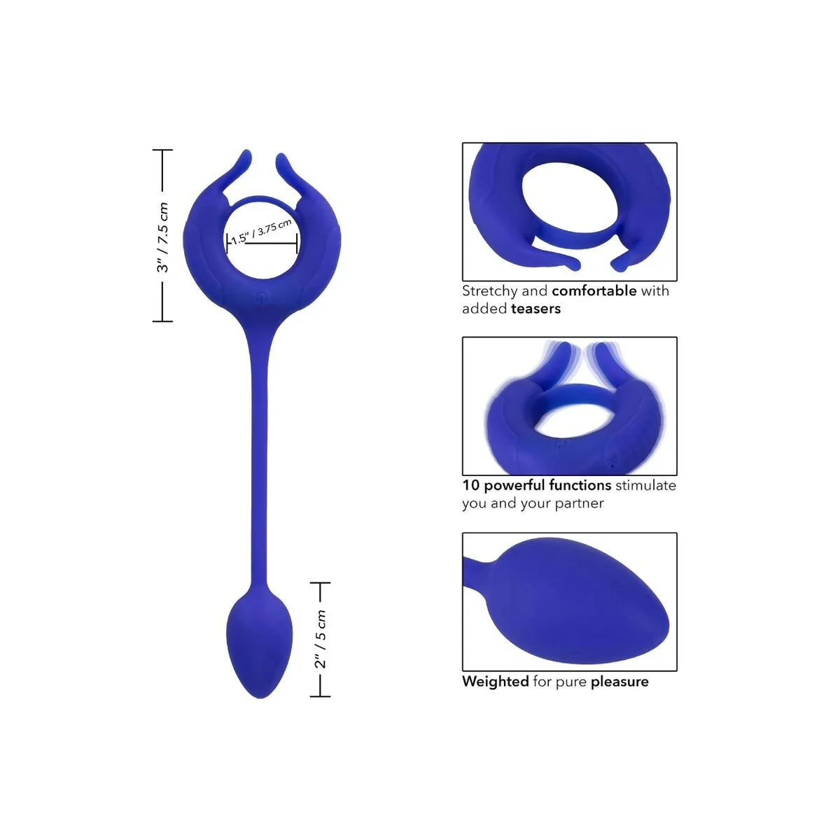 Admiral Bewichterter Hahnring Blau von Calexotics kaufen | Fesselliebe