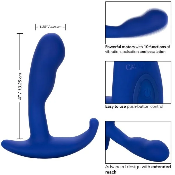 Admiral Gebogener Analstimulator & Vibrator Blau von Calexotics kaufen | Fesselliebe