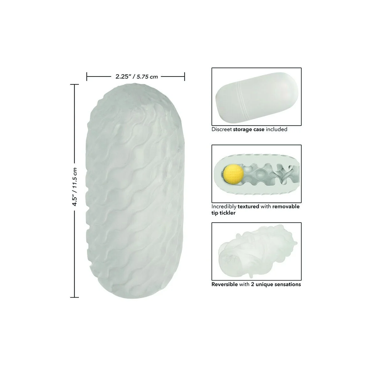 Boundless Reversible Squishy Ball Stroke Grau von Calexotics kaufen | Fesselliebe