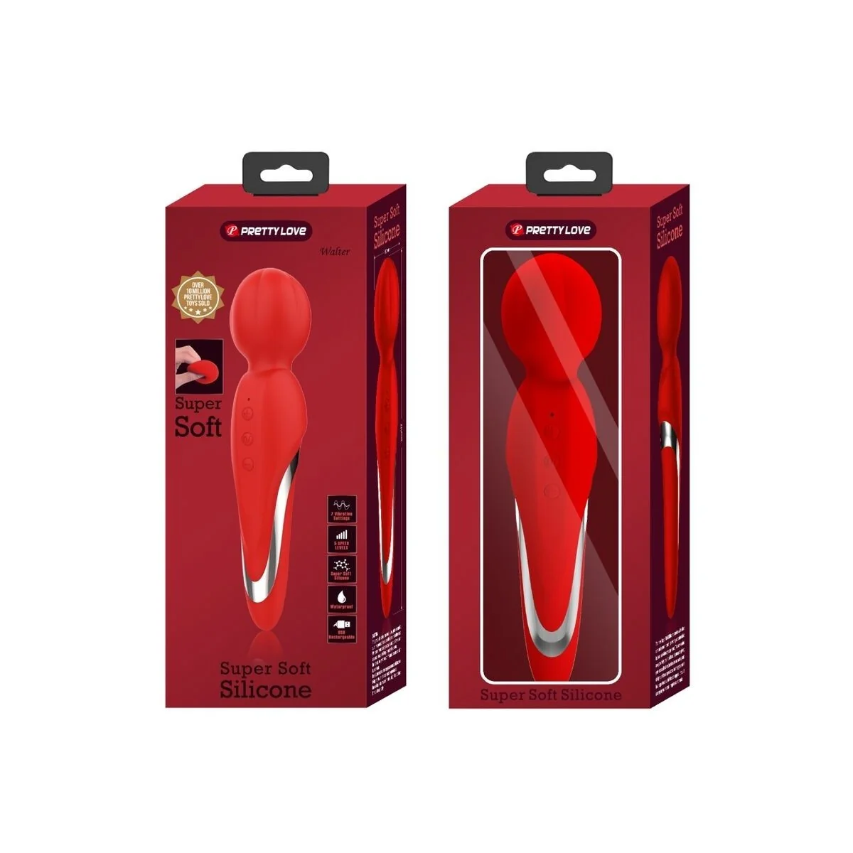 Walter Vibrator-Stab Rot von Pretty Love Flirtation kaufen | Fesselliebe