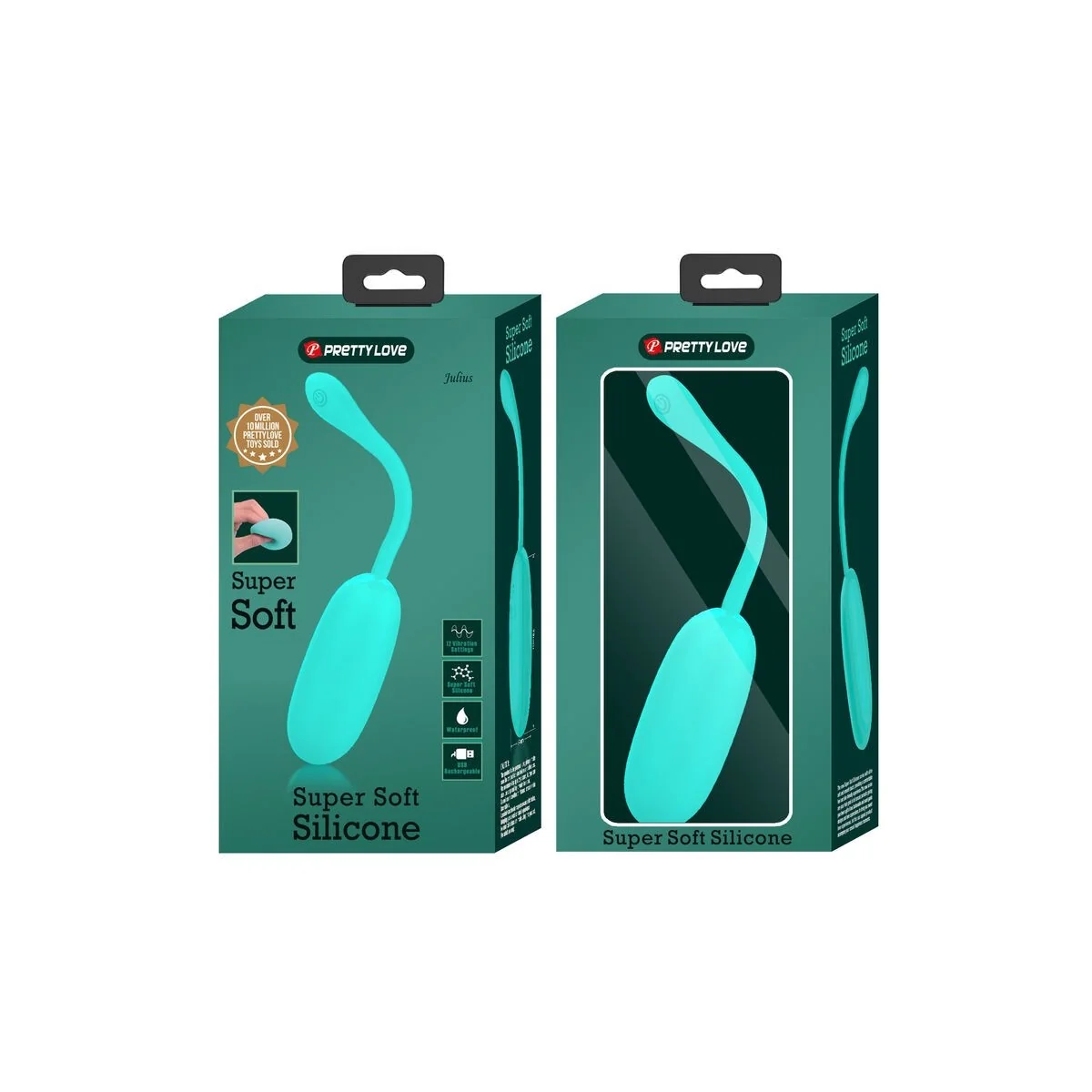 Julius Wasserdichtess, wiederaufladbares Vibrierei Aqua Green von Pretty Love Smart kaufen | Fesselliebe