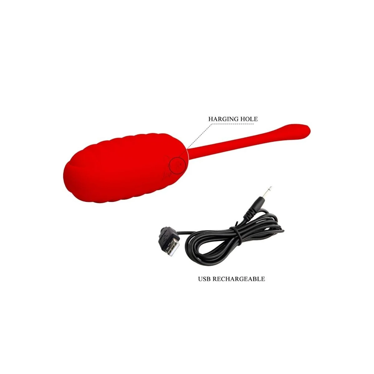 Kirk wiederaufladbares Vibrationsei Rot von Pretty Love Smart kaufen | Fesselliebe