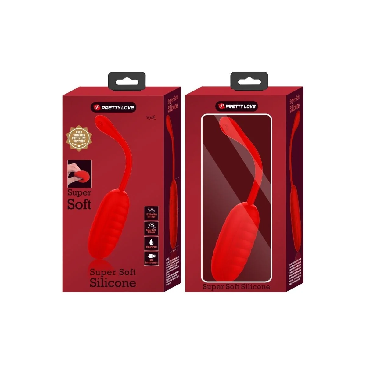 Kirk wiederaufladbares Vibrationsei Rot von Pretty Love Smart kaufen | Fesselliebe