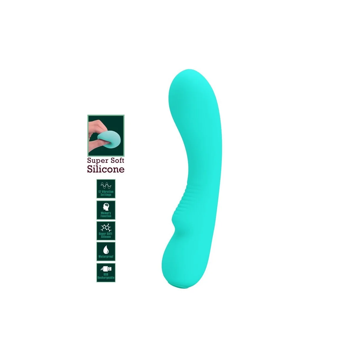 Prescott wiederaufladbarer Vibrator Aqua Green von Pretty Love Smart kaufen | Fesselliebe
