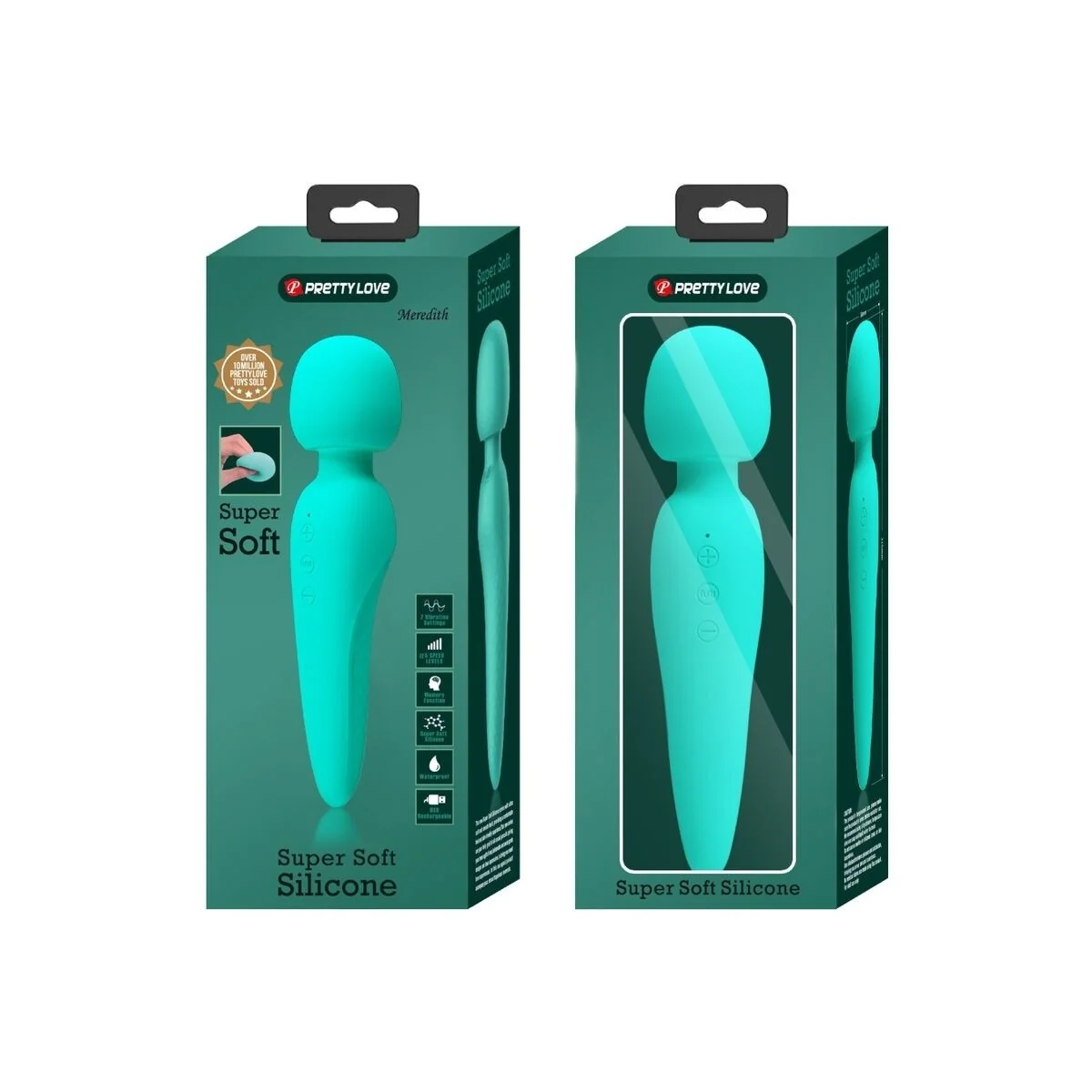 Meredith Massager 12 Vibrationsmodi Aqua Grün von Pretty Love Smart kaufen | Fesselliebe