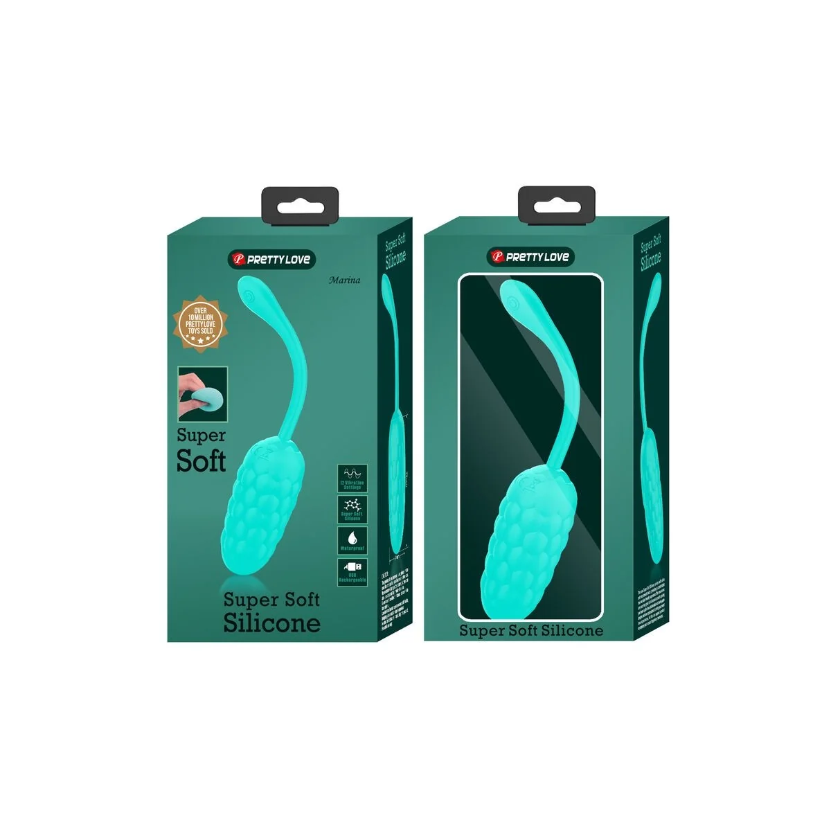 Vibrierendes Ei mit wiederaufladbarer Meerestextur in Aquagrün von Pretty Love Smart kaufen | Fesselliebe