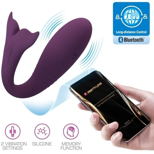 Jayleen Vibrator mit App-mit Fernbedienung Lila von Pretty Love Led kaufen | Fesselliebe