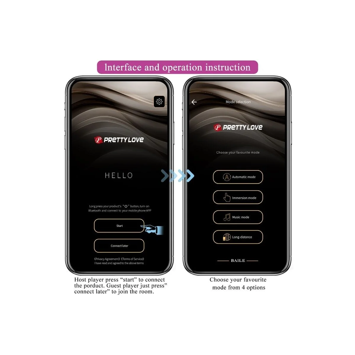 Jayleen Vibrator mit App-mit Fernbedienung Lila von Pretty Love Led kaufen | Fesselliebe