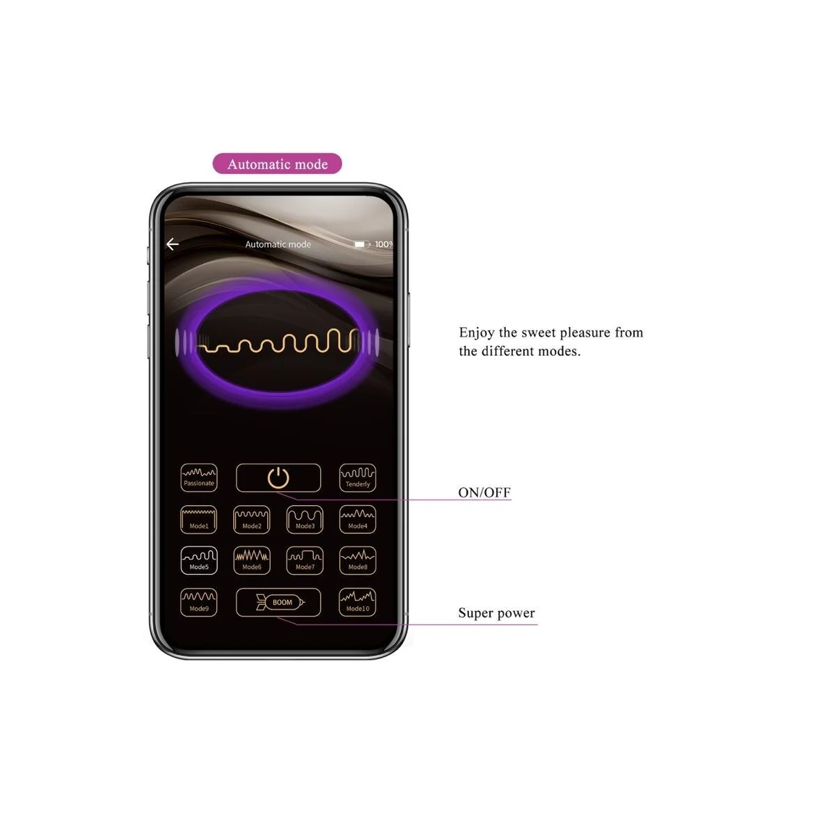 Jayleen Vibrator mit App-mit Fernbedienung Lila von Pretty Love Led kaufen | Fesselliebe