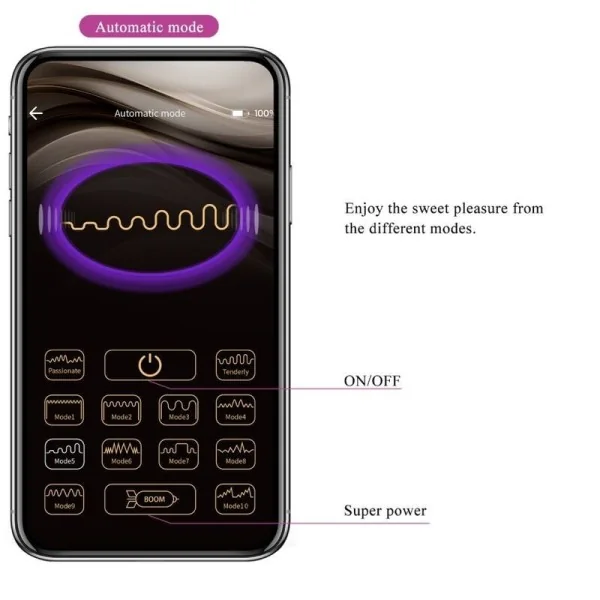 Jayleen Vibrator mit App-mit Fernbedienung Lila von Pretty Love Led kaufen | Fesselliebe