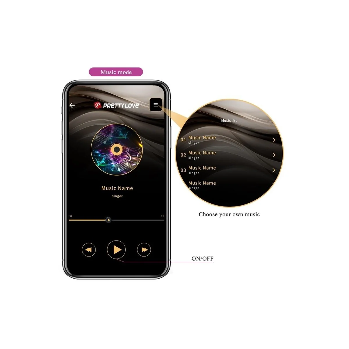 Jayleen Vibrator mit App-mit Fernbedienung Lila von Pretty Love Led kaufen | Fesselliebe