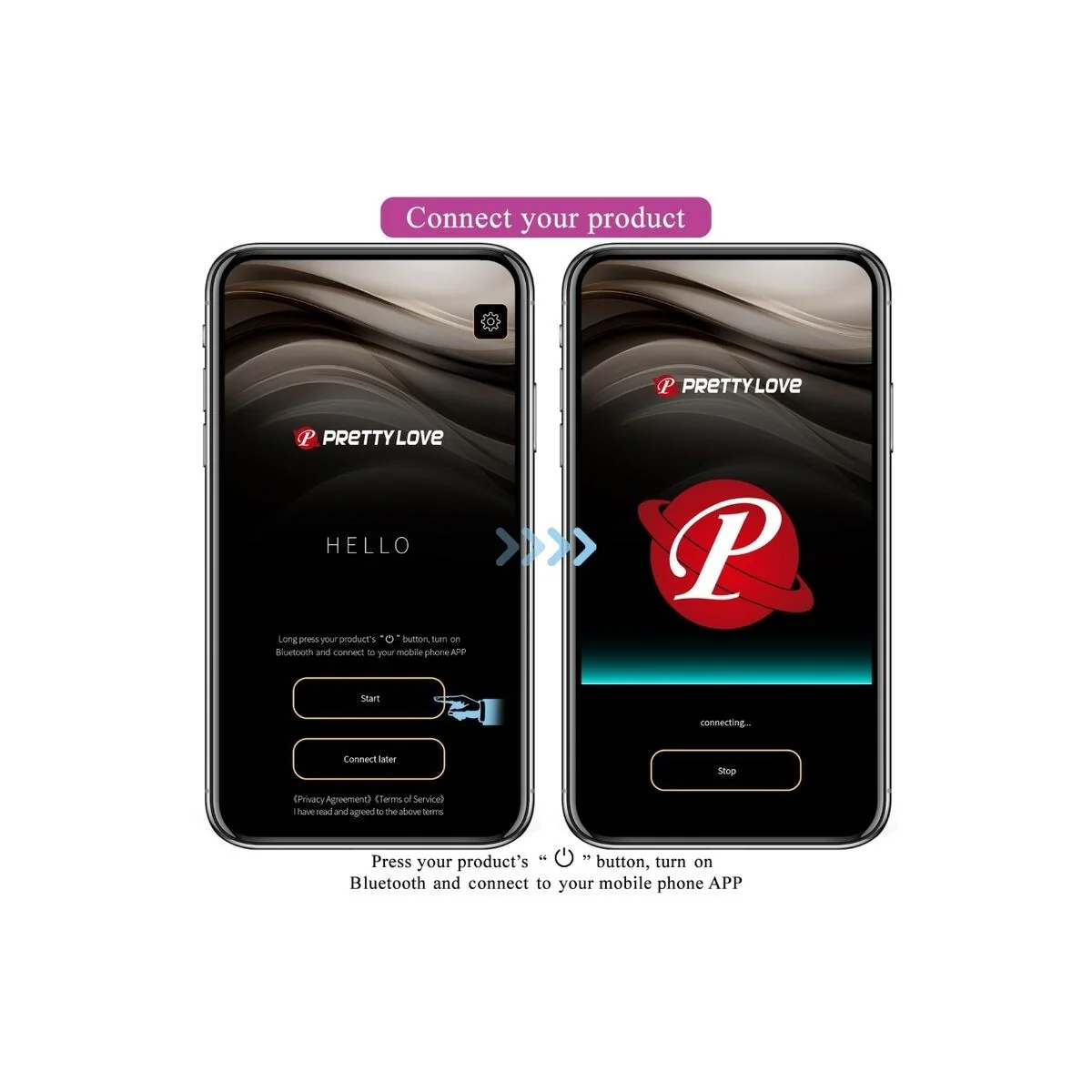 Catalina Vibrator App mit Fernbedienung Lila von Pretty Love Led kaufen | Fesselliebe