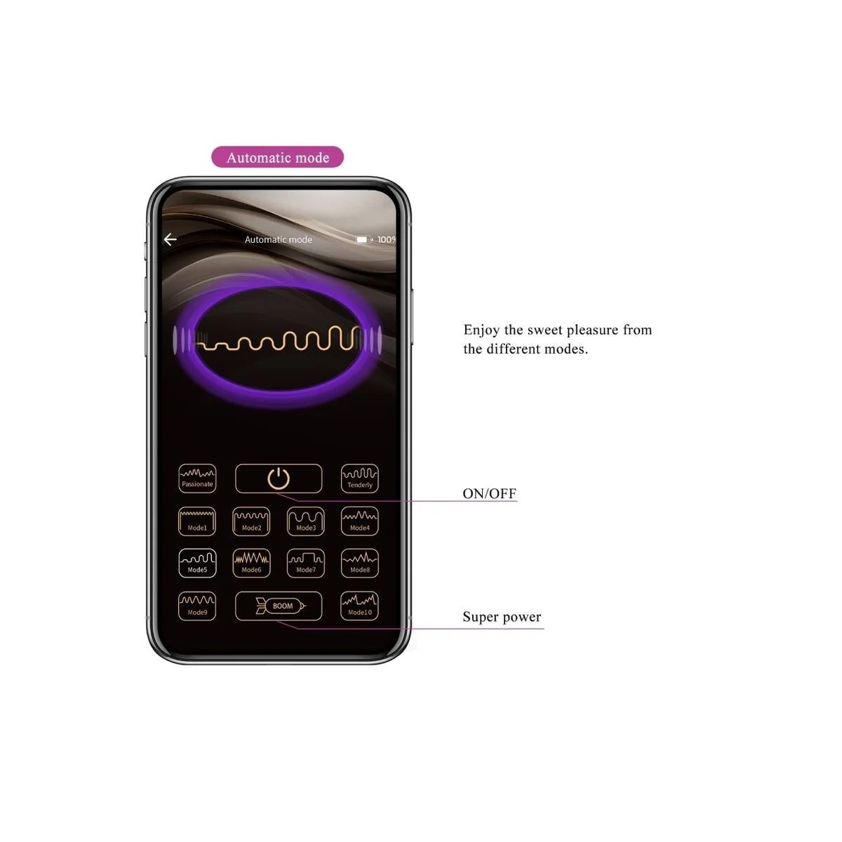 Catalina Vibrator App mit Fernbedienung Lila von Pretty Love Led kaufen | Fesselliebe