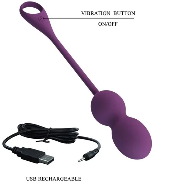 Elvira Kegel Balls App mit Fernbedienung Lila von Pretty Love kaufen | Fesselliebe