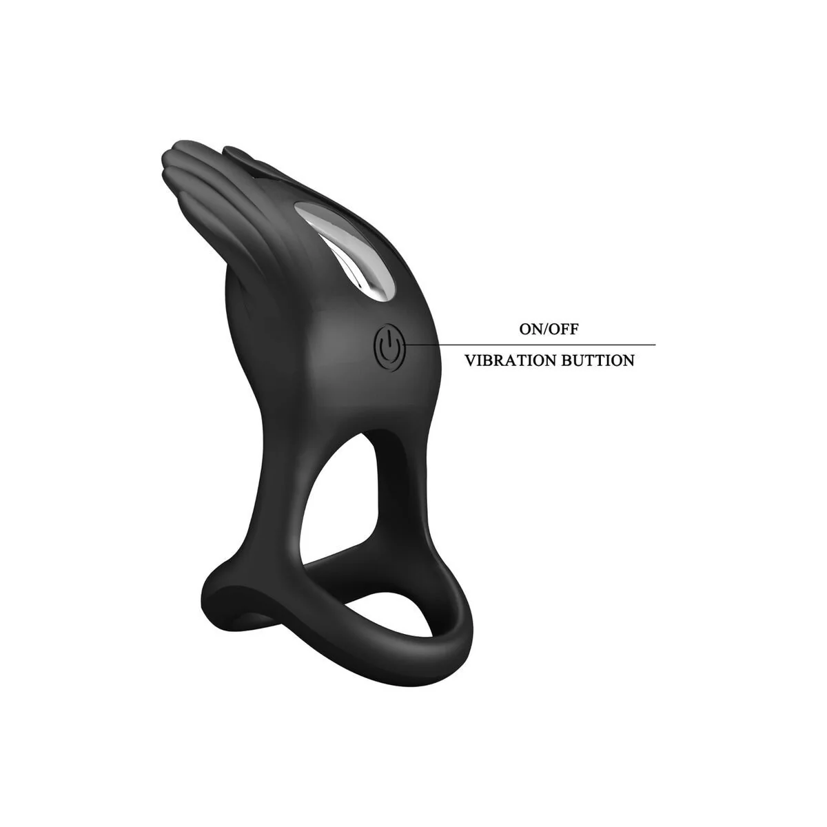 Silas Vibrant Penis Ring 7 Vibrationen Schwarzes Silikon von Pretty Love Male kaufen | Fesselliebe