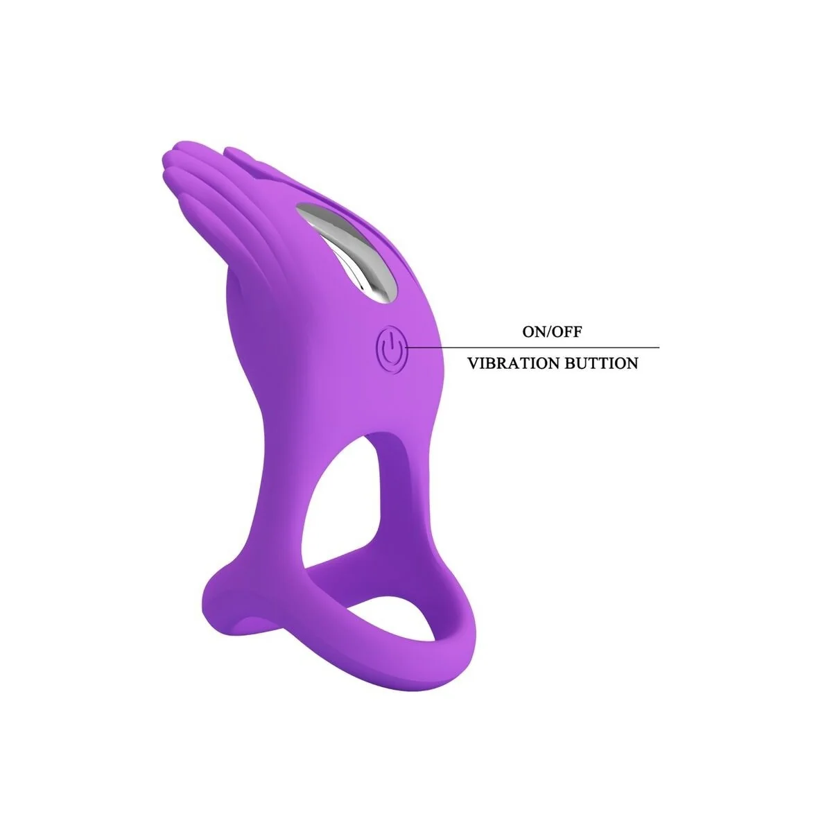 Silas Vibrant Penis Ring 7 Vibrationen Lila Silikon von Pretty Love Male kaufen | Fesselliebe