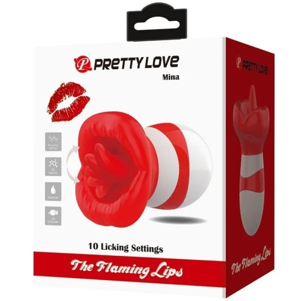 Mina Zungenstimulator Hellrot von Pretty Love Flirtation kaufen | Fesselliebe