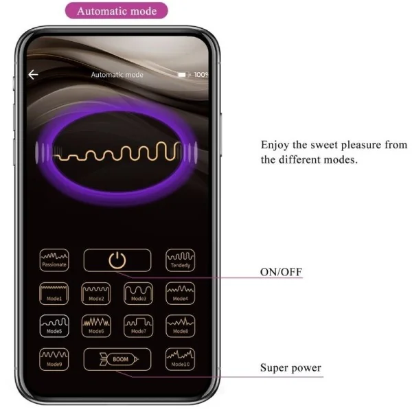 Billy Vibrationsfernbedienung Lila mit kostenloser App von Pretty Love kaufen | Fesselliebe