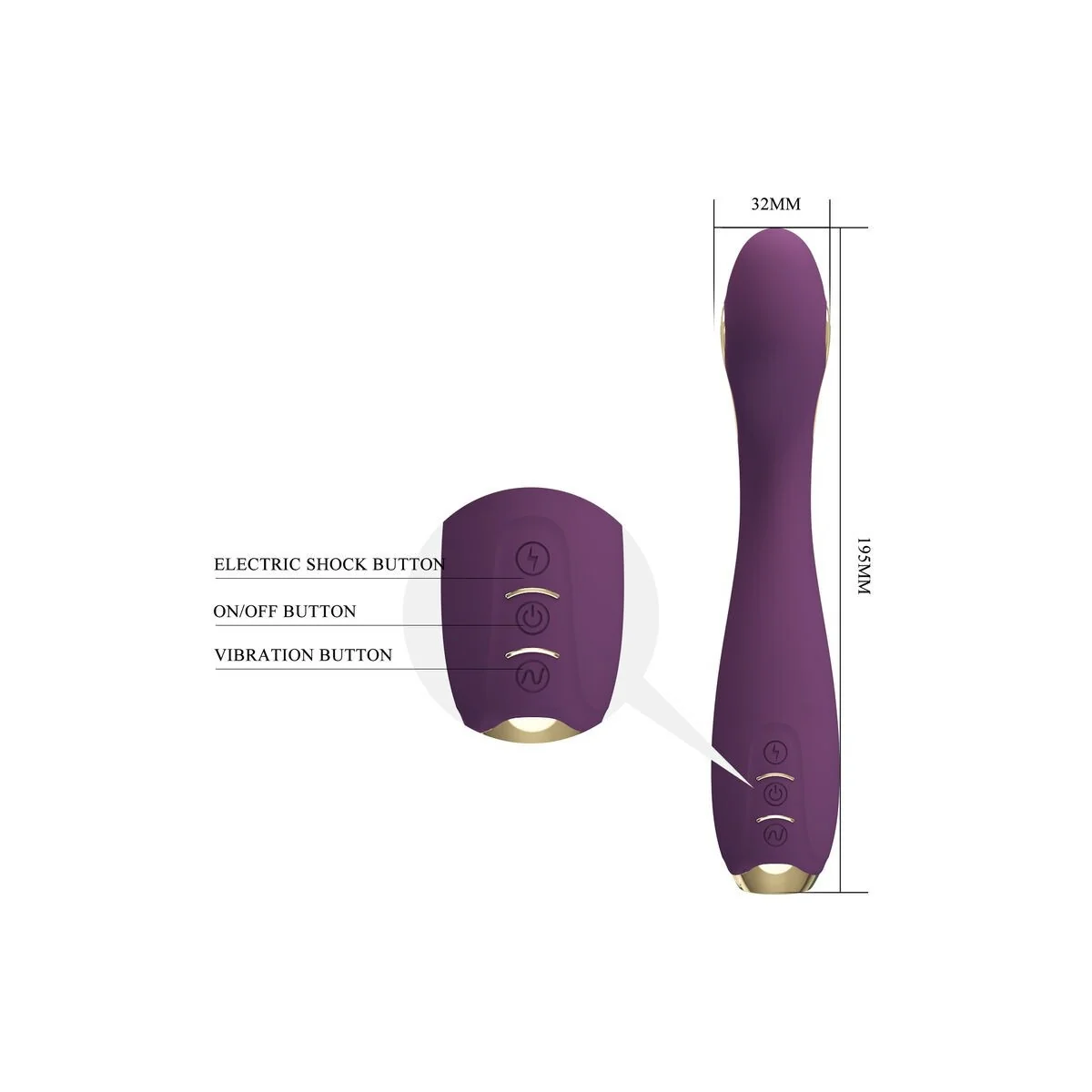 Hector Electroshock Vibrator Per App-Steuerung Lila von Pretty Love High Grade kaufen | Fesselliebe