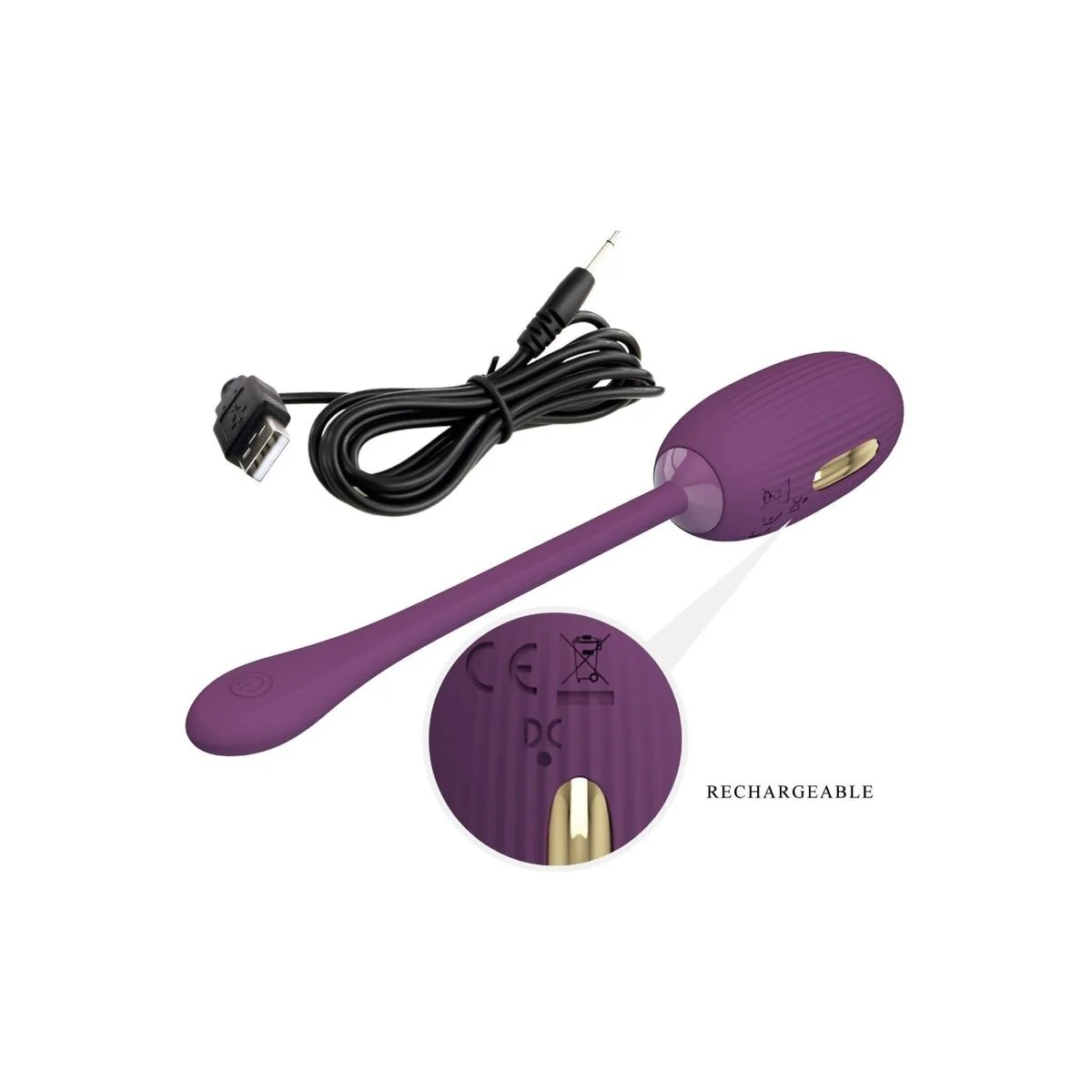 Doreen Purple wiederaufladbares Vibrations-Ei von Pretty Love Smart kaufen | Fesselliebe