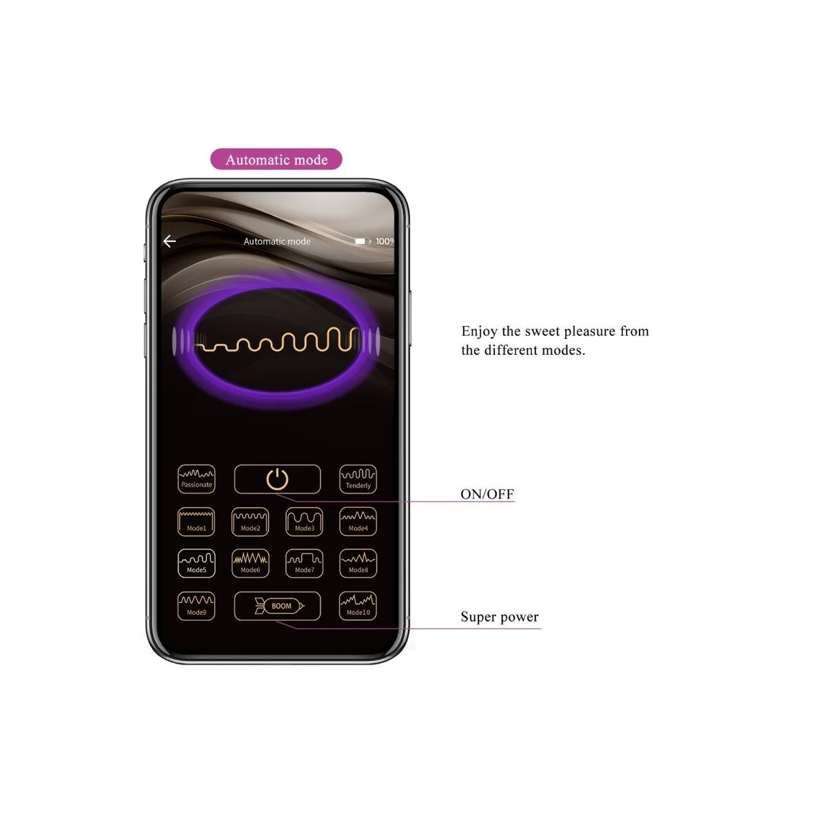 Doreen Purple wiederaufladbares Vibrations-Ei von Pretty Love Smart kaufen | Fesselliebe