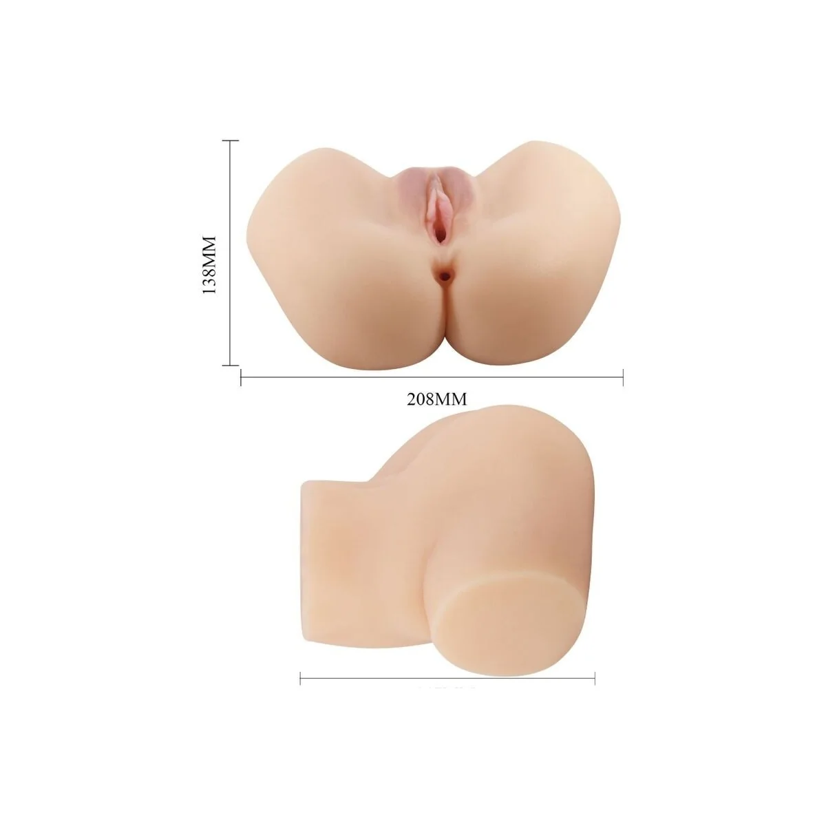 Realistischer Vagina- und Anus-Vibrator Hailey von Crazy Bull kaufen | Fesselliebe