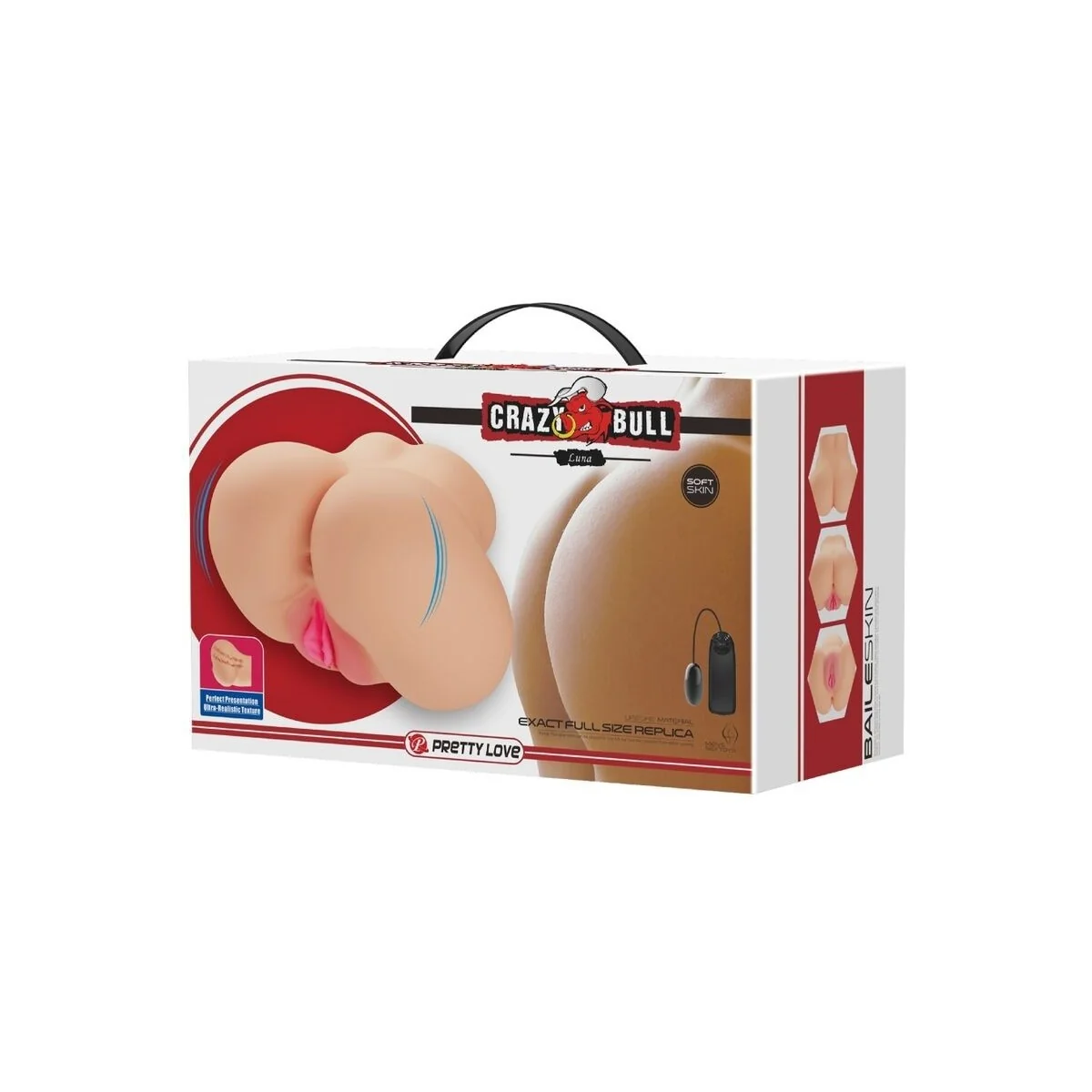 Realistischer Vagina- und Anus-Luna-Vibrator von Crazy Bull kaufen | Fesselliebe