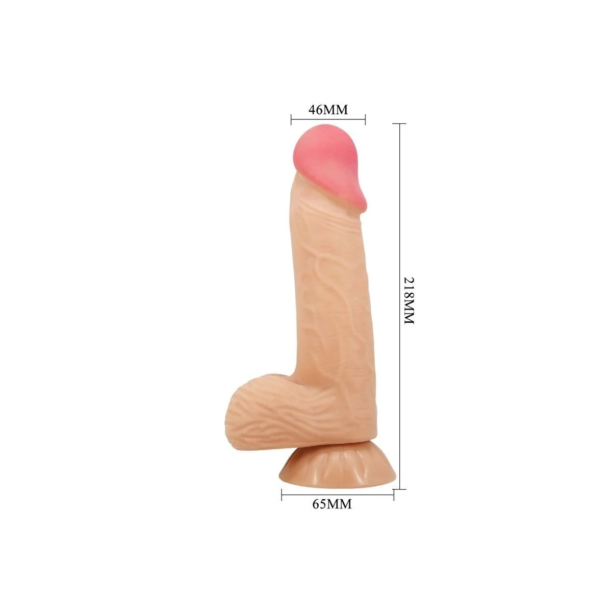 Sliding Skin Series realistischer Dildo mit Gleitendem Beige-Saugnap 20,6 cm von Pretty Love High Grade kaufen | Fesselliebe