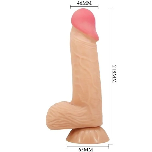 Sliding Skin Series realistischer Dildo mit Gleitendem Beige-Saugnap 20,6 cm von Pretty Love High Grade kaufen | Fesselliebe