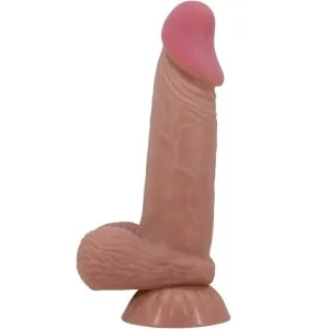 Sliding Skin Series realistischer Dildo mit Schiebendem Braunen Beigesaugnapf 19,4 cm von Pretty Love High Grade kaufen | Fesselliebe