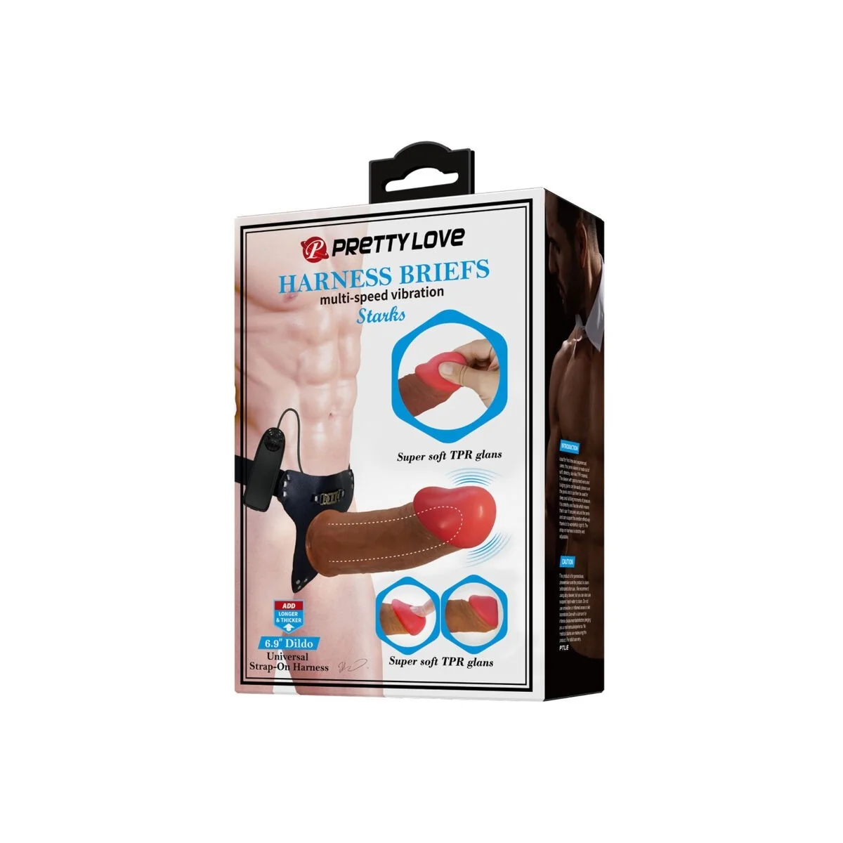 Starks Harness Slip Multi-Speed Vibration Dildo 17,5 cm Hellbraun von Pretty Love kaufen | Fesselliebe