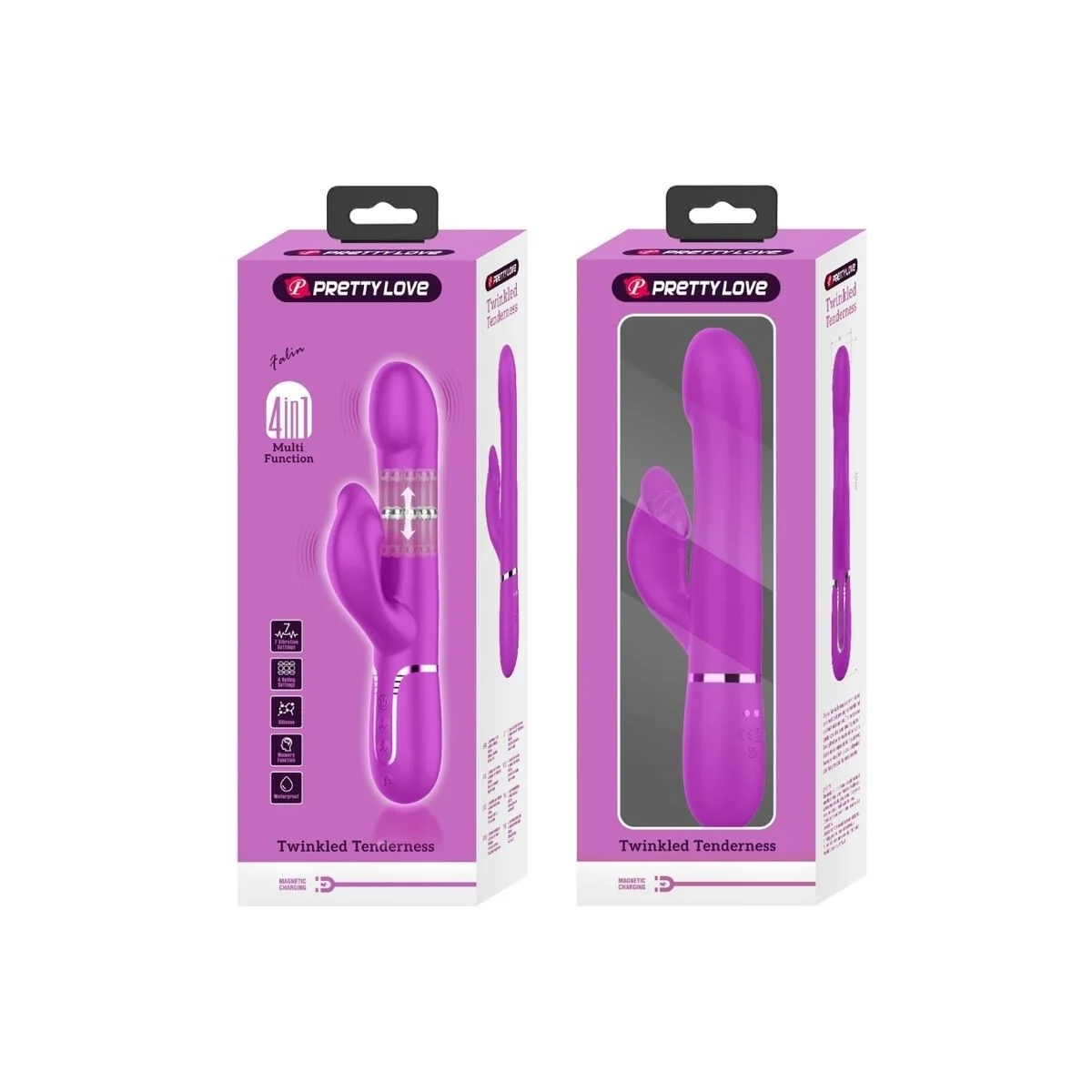 Rabbit Vibrator Perlen Violet von Pretty Love Flirtation kaufen | Fesselliebe