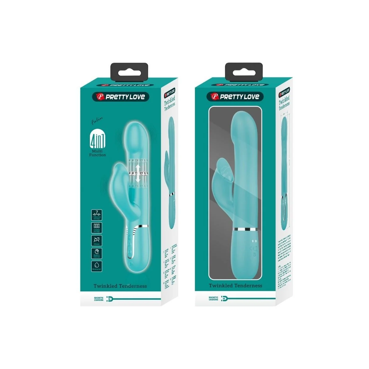Rabbit Vibrator Pearls Aqua Green von Pretty Love Flirtation kaufen | Fesselliebe