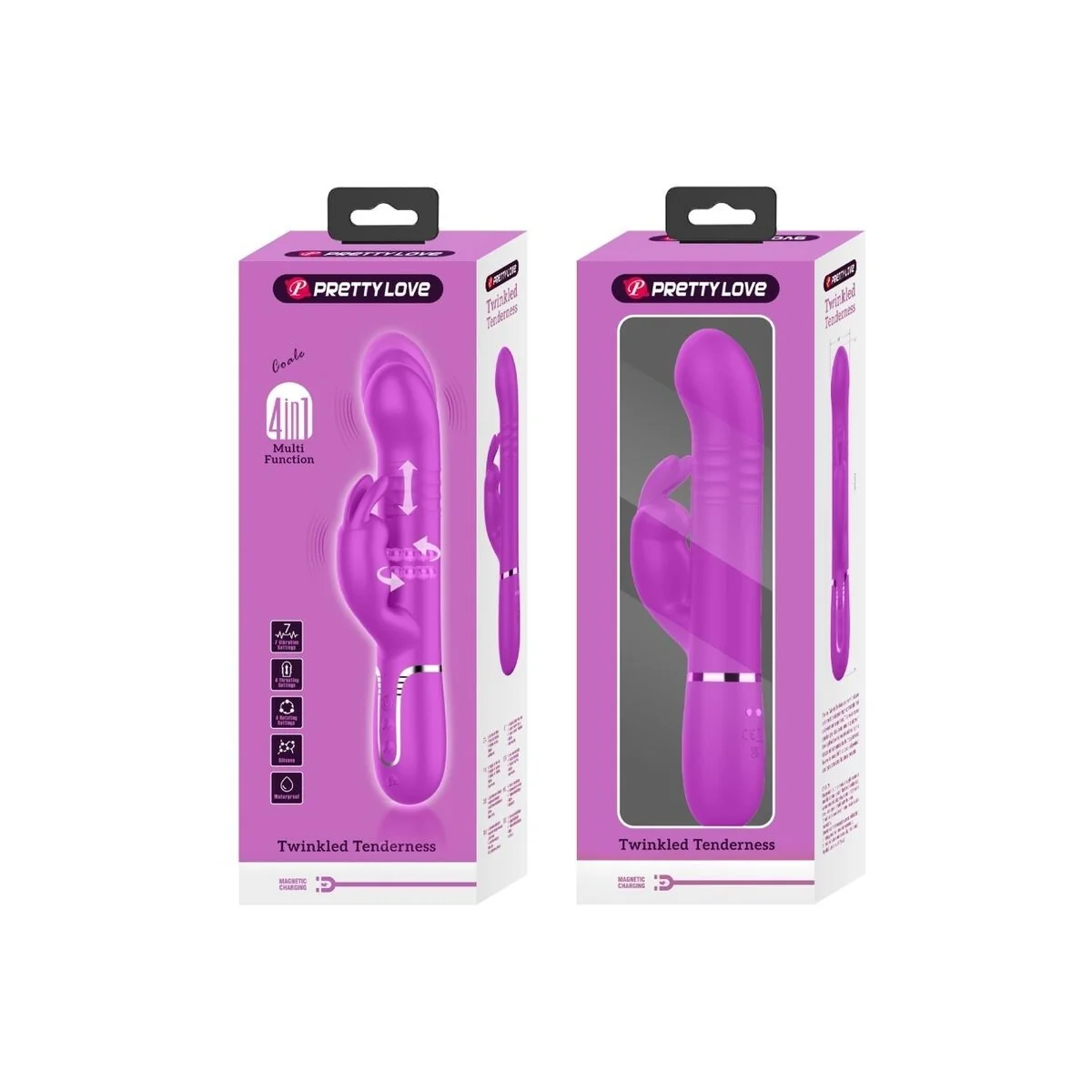 Coale Rabbit Vibrator Perlen Violet von Pretty Love Flirtation kaufen | Fesselliebe