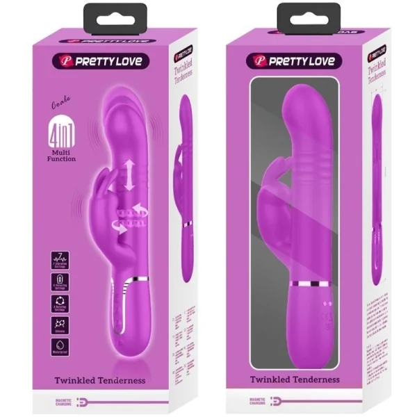 Coale Rabbit Vibrator Perlen Violet von Pretty Love Flirtation kaufen | Fesselliebe