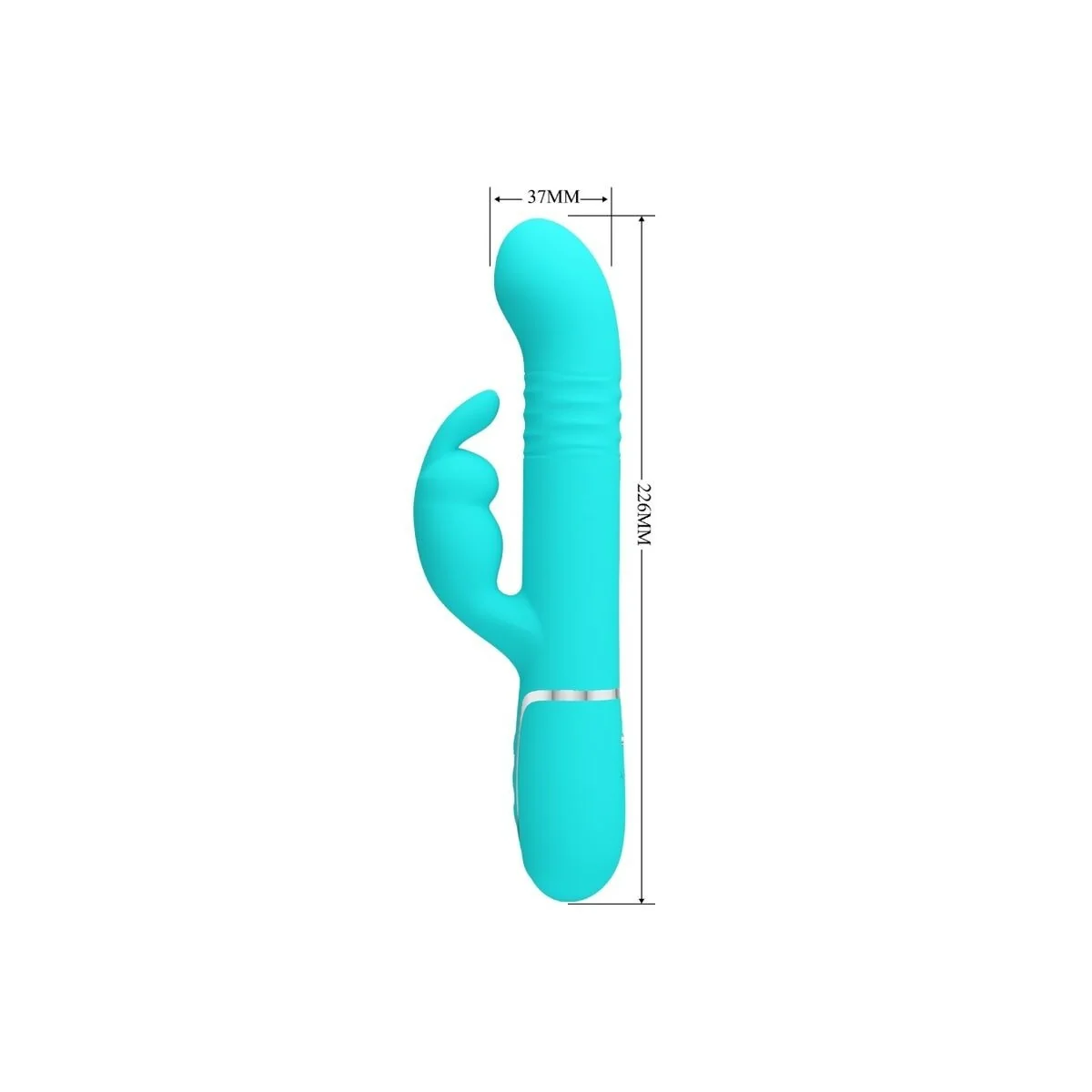 Coale Rabbit Vibrator Perlen Aquagrün von Pretty Love Flirtation kaufen | Fesselliebe