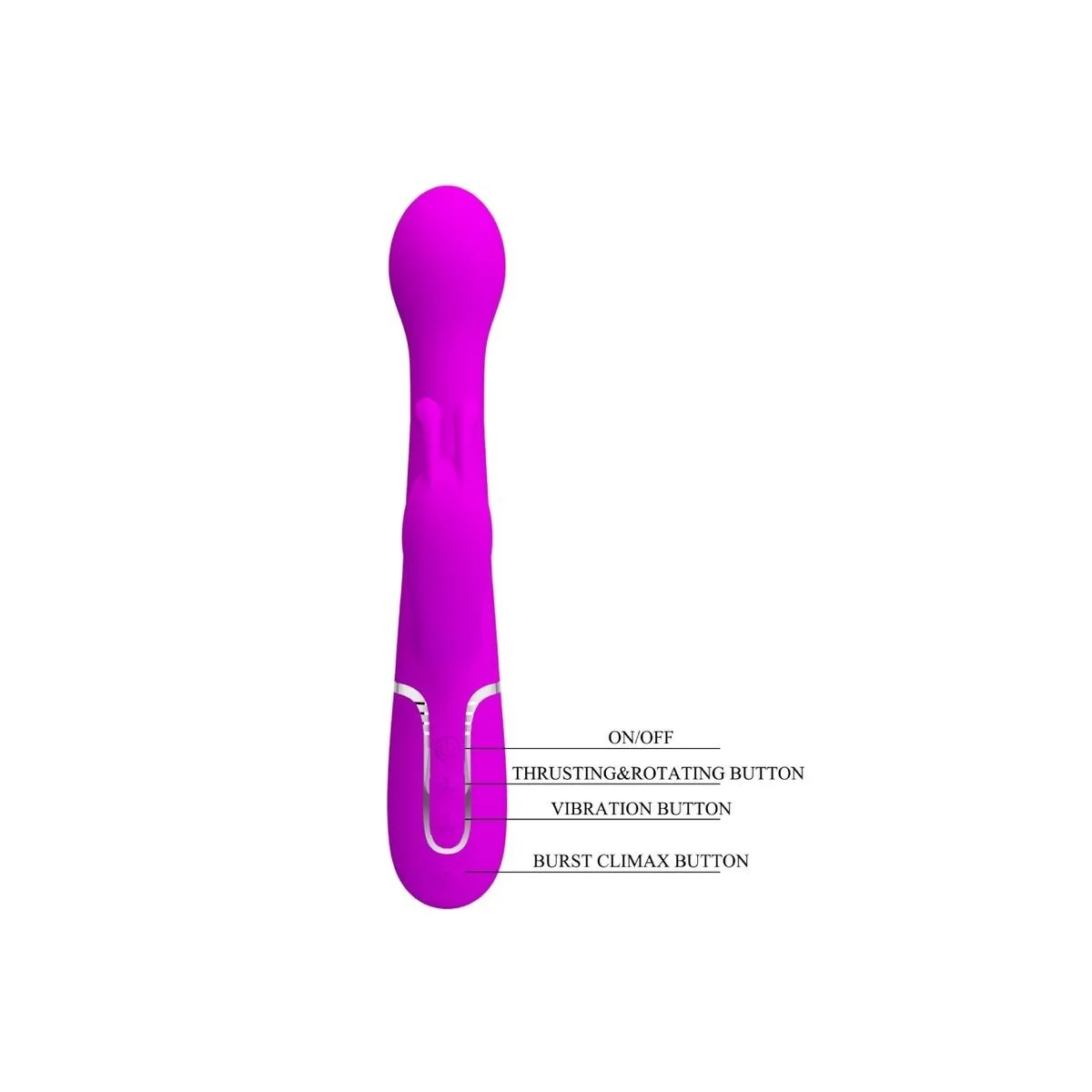 Dejon Rabbit Vibrator 3 in 1 Multifunktionsviolett von Pretty Love Flirtation kaufen | Fesselliebe