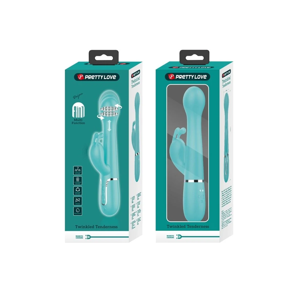 Dejon Rabbit Vibrator 3 in 1 Multifunktions-Aquagrün von Pretty Love Flirtation kaufen | Fesselliebe