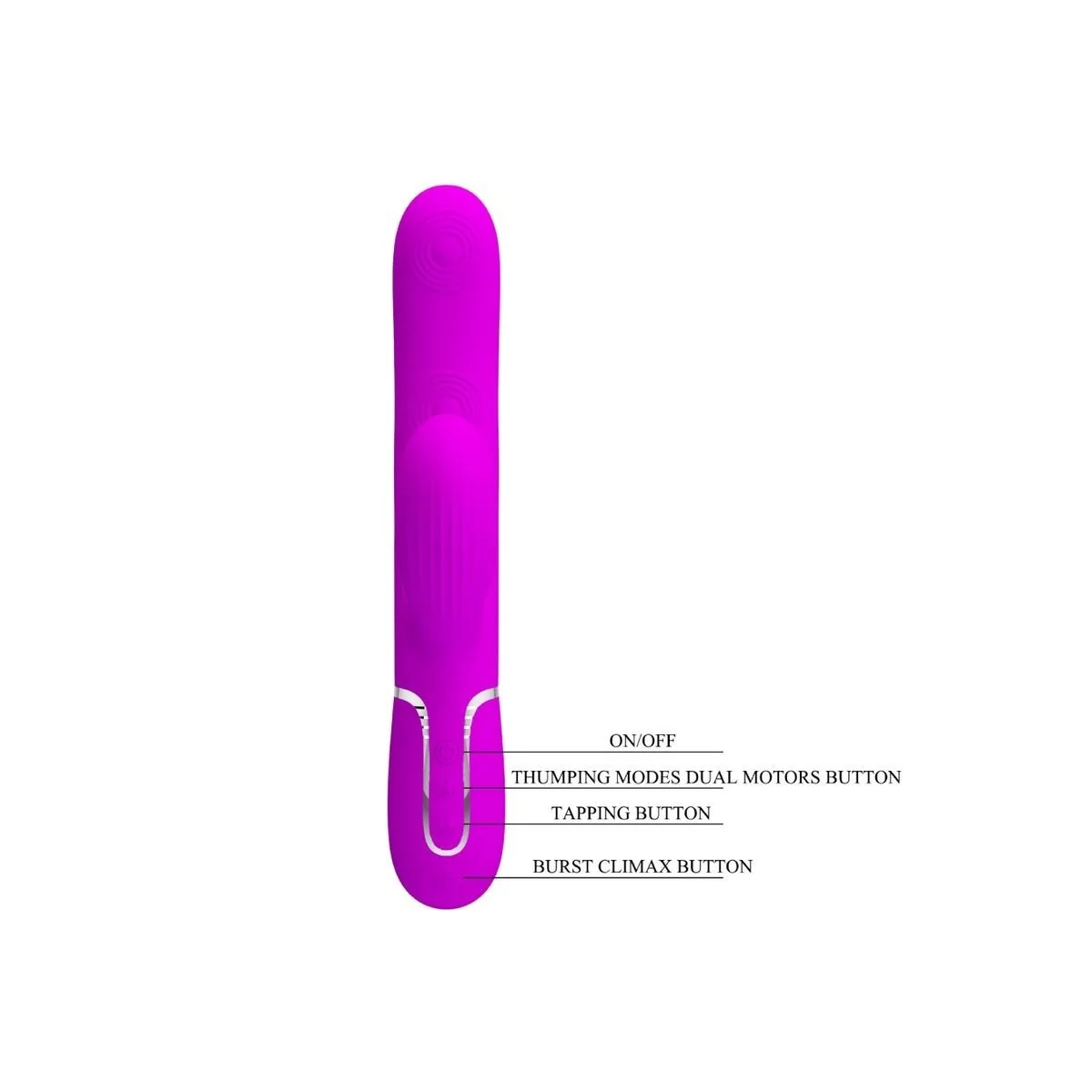 Perlita Multifunktions-3-In-1-G-Spot-Vibrator Violett von Pretty Love Flirtation kaufen | Fesselliebe