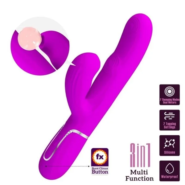 Perlita Multifunktions-3-In-1-G-Spot-Vibrator Violett von Pretty Love Flirtation kaufen | Fesselliebe