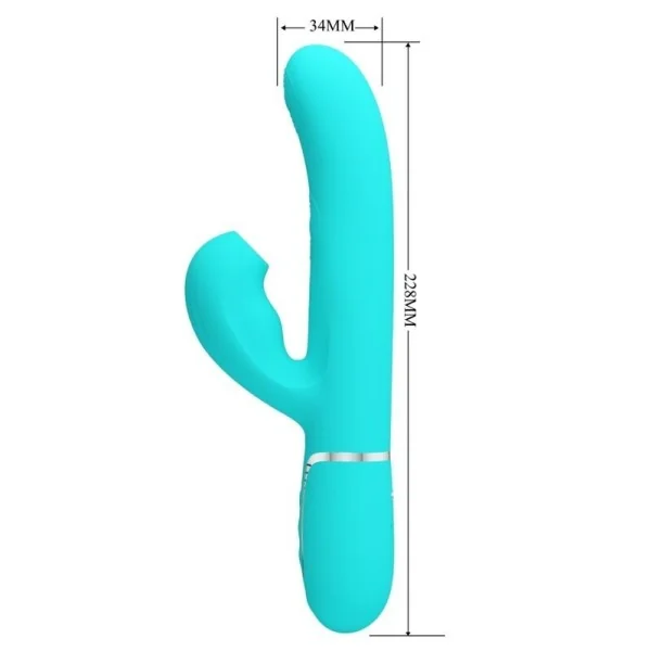 Perlita Multifunktions-3-In-1-G-Punkt-Vibrator Aqua Grün von Pretty Love Flirtation kaufen | Fesselliebe