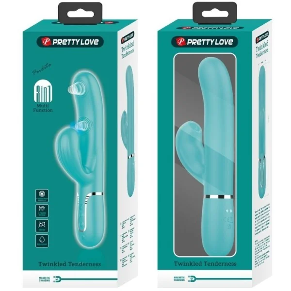 Perlita Multifunktions-3-In-1-G-Punkt-Vibrator Aqua Grün von Pretty Love Flirtation kaufen | Fesselliebe