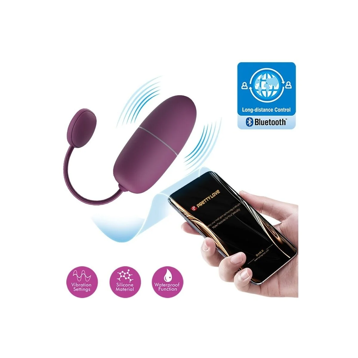 Nymph Vibrierendes Ei App-Gesteuert Lila von Pretty Love Bottom kaufen | Fesselliebe